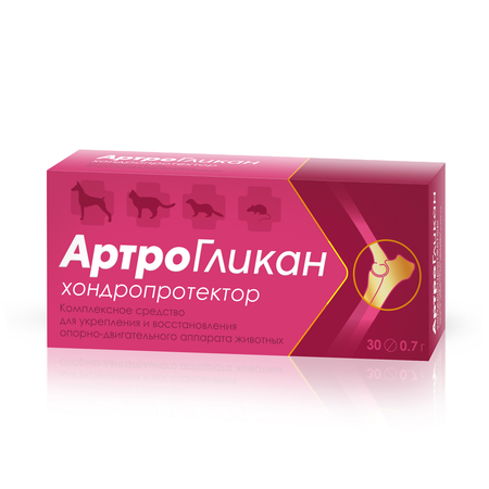 Артрогликан, хондропротектор для собак, таблетки, 30шт.